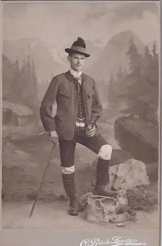 35235 - Fotokarte - Aufnahme Mann , Jäger v. 1903