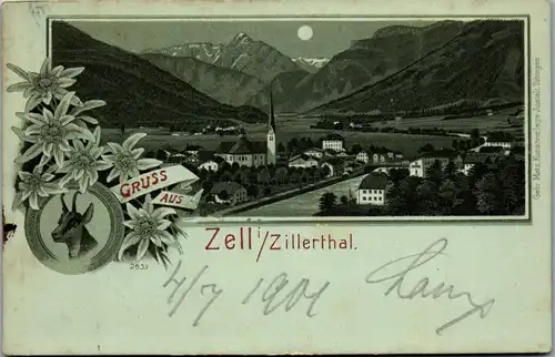 35252 - Tirol - Zell im Zillertal - gelaufen 1901