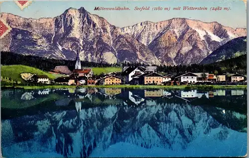 35261 - Tirol - Mittenwaldbahn , Seefeld mit Wetterstein - gelaufen