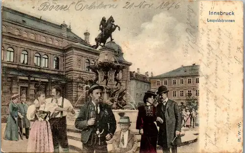 35278 - Tirol - Innsbruck , Leopoldsbrunnen - gelaufen 1905