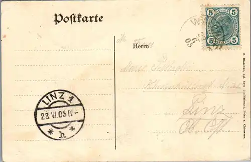 35287 - Tirol - Kössen , Gruss aus - gelaufen 1905