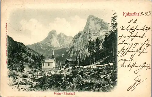 35300 - Tirol - Kaiserthal , Kaisertal , Hinter Bärenbad - gelaufen 1900