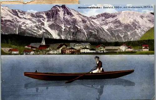 35304 - Tirol - Mittelwaldbahn , Seefeld mit Wetterstein - gelaufen 1923