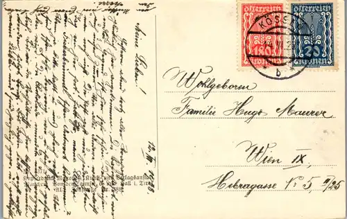 35331 - Tirol - Kössen mit dem Kaisergebirge - gelaufen 1923