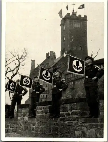 35363 - Zigarettenbilder - Männer und Ereignisse unserer Zeit , Serie II , Nr. 44 , Wartburg Tagung der Arbeitsdienstführer