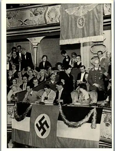 35370 - Zigarettenbilder - Männer und Ereignisse unserer Zeit , Serie II , Nr. 143 , Ehrenloge Dresdner Opernhaus , Reichs Theaterfestwoche