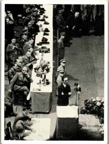 35381 - Zigarettenbilder - Männer und Ereignisse unserer Zeit , Serie II , Nr. 127 , Reichspropagangaminister Dr. Göbbels , Rede Berliner Sportpalast