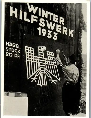 35410 - Zigarettenbilder - Männer und Ereignisse unserer Zeit , Serie II , Nr. 18 , Winterhilfswerk 1933 , Mahnmal
