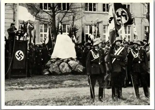 35449 - Zigarettenbilder - Männer und Ereignisse unserer Zeit , Serie II , Nr. 60 , Gedenksteinweihe in Eisleben