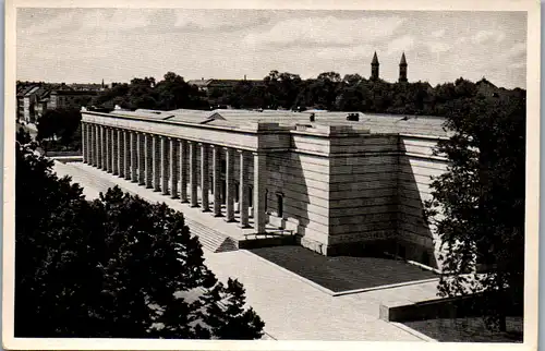 35466 - Sammelbilder - Sammelwerk Nr. 15 , Adolf Hitler , Gruppe 64 , Bild Nr.: 110 , Die Säulenhalle des Hauses der Deutschen Kunst in München