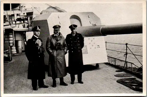 35476 - Sammelbilder - Sammelwerk Nr. 15 , Adolf Hitler , Gruppe 64 , Bild Nr.: 142 , Besuch bei der Flotte