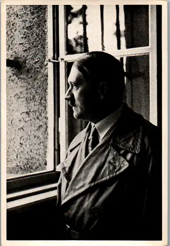35480 - Sammelbilder - Sammelwerk Nr. 15 , Adolf Hitler , Gruppe 64 , Bild Nr.: 196 , Besuch des Führers nach 10 Jahren , Am Fenster seiner Zelle