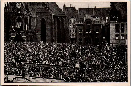 35567 - Sammelbilder - Sammelwerk Nr. 8 , Deutschland erwacht , Gruppe 28 , Bild Nr.: 225 , Ausschnitt der Festtribüne , Parteitag Nürnberg 1933