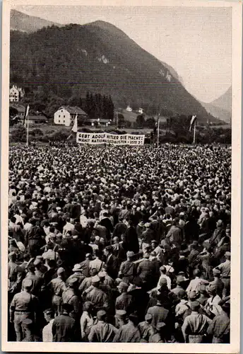 35587 - Sammelbilder - Sammelwerk Nr. 8 , Deutschland erwacht , Gruppe 28 , Bild Nr.: 107 , Wahlkundgebung in Oberbayern 1932