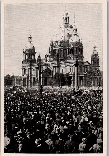 35593 - Sammelbilder - Sammelwerk Nr. 8 , Deutschland erwacht , Gruppe 30 , Bild Nr.: 171 , Eine Riesenkundgebung der schaffenden Arbeit vor dem Berliner Dom