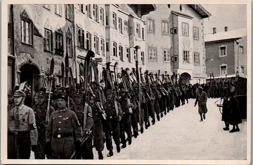 35615 - Sammelbilder - Sammelwerk Nr. 8 , Deutschland erwacht , Gruppe 30 , Bild Nr.: 189 , SA Schimeisterschaft Tölz 1932
