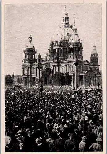 35644 - Sammelbilder - Sammelwerk Nr. 8 , Deutschland erwacht , Gruppe 30 , Bild Nr.: 171 , Eine Riesenkundgebung der schaffenden Arbeit vor dem Berliner Dom