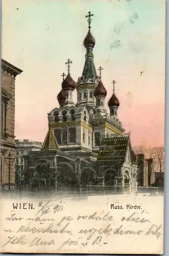 35651 - Wien - Russische Kirche - gelaufen 1911