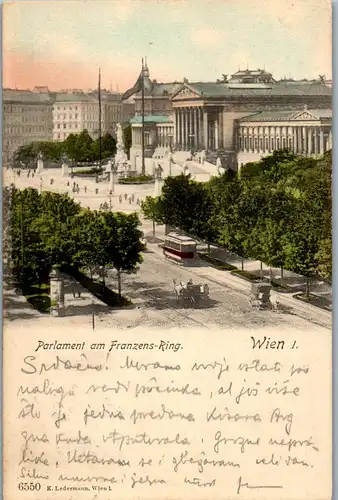 35652 - Wien - Parlament am Franzens Ring - gelaufen 1906