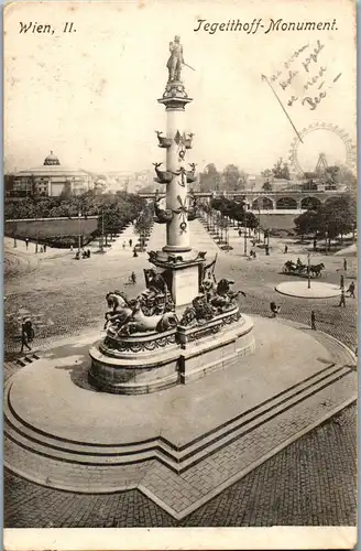 35656 - Wien - Wien II , Tegetthoff Monument - gelaufen 1909