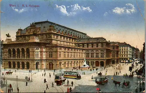 35661 - Wien - Wien I , K. k. Hofoper - gelaufen 1916