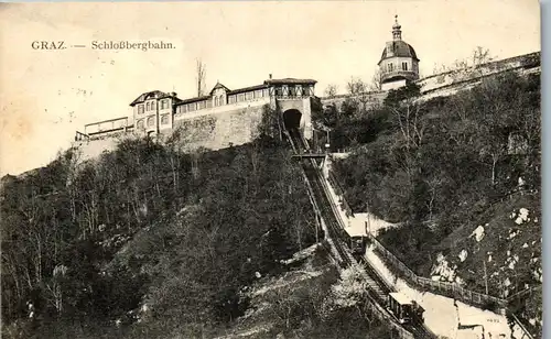 35696 - Steiermark - Graz , Schloßbergbahn - gelaufen 1911
