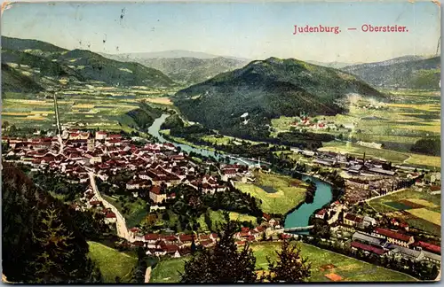 35713 - Steiermark - Judenburg , Panorama - gelaufen 1917