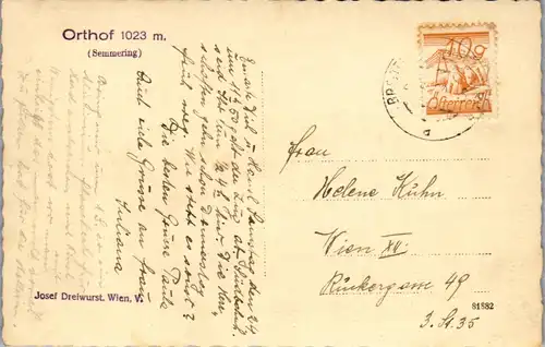 35714 - Niederösterreich - Orthof , Semmering - gelaufen