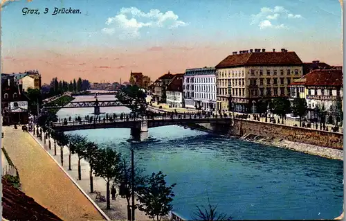 35718 - Steiermark - Graz , 3 Brücken - gelaufen