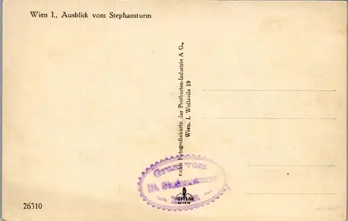 35733 - Wien - Wien I , Ausblick vom Stephansturm - nicht gelaufen