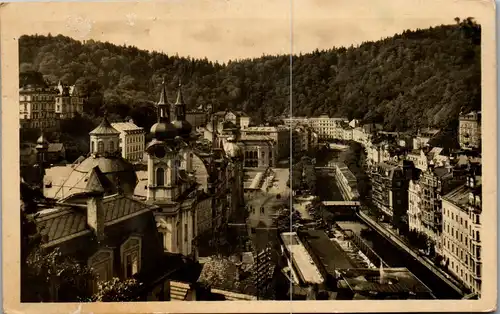 35734 - Tschechische Republik - Karlovy Vary , Karlsbad , Castecny pobled , Letadlem , Par avion - gelaufen