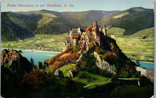 35745 - Niederösterreich - Ruine Dürnstein in der Wachau - nicht gelaufen 1916