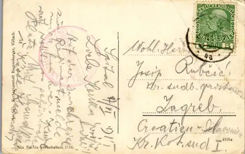 35746 - Kärnten - Millstatt , Millstättersee , Grand Hotel Lindenhof , Brau Stöckl , Feldpost - gelaufen 1915