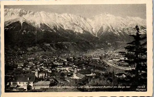 35749 - Tirol - Innsbruck mit Nordkette und Cafe Restaurant Buchhof am Berge Isel , Berg Isel - nicht gelaufen