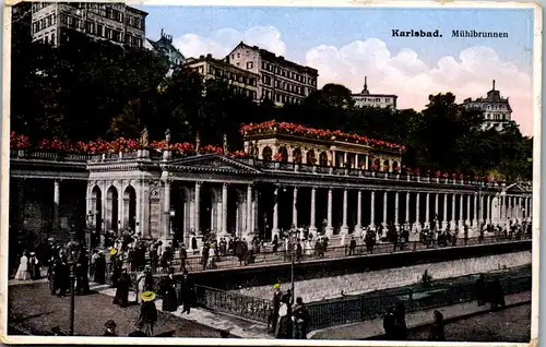 35750 - Tschechische Republik - Karlovy Vary , Karlsbad , Mühlbrunnen - gelaufen 1928