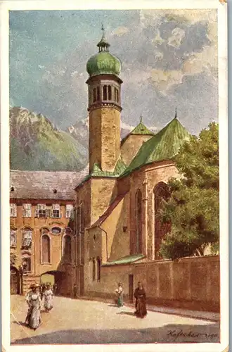 35752 - Künstlerkarte - Innsbruck , Hofkirche , signiert Hofecker - nicht gelaufen