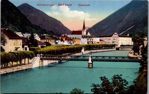 35771 - Oberösterreich - Bad Ischl , Esplanade , Salzkammergut - nicht gelaufen 1909