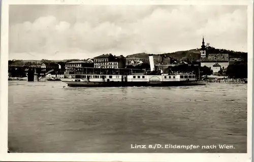35772 - Oberösterreich - Linz an der Donau , Eildampfer nch Wien - gelaufen 1934