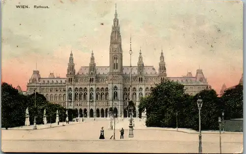 35777 - Wien - Rathaus - gelaufen 1907