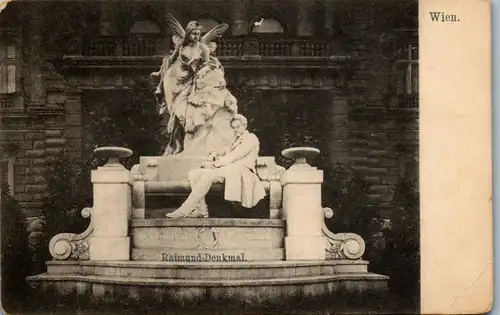 35790 - Wien - Raimund Denkmal - gelaufen 1907
