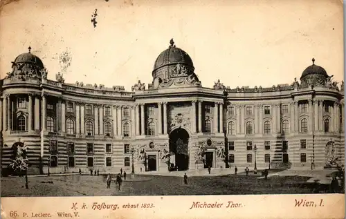 35810 - Wien - K. k. Hofburg , Michaeler Thor - gelaufen 1906
