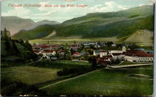 35812 - Kärnten - Friesach , Blick von den Wald Anlagen - gelaufen 1912