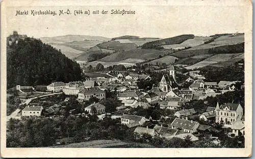 35816 - Niederösterreich - Maria Kirchschlag mit der Schloßruine - gelaufen