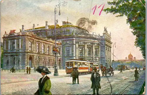 35821 - Künstlerkarte - Wien , K. k. Hofburgtheater , Adele - gelaufen