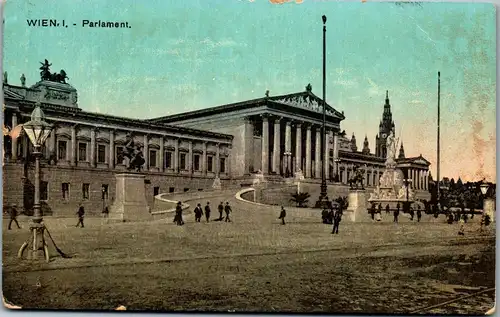 35842 - Wien - Wien I , Parlament - gelaufen 1912
