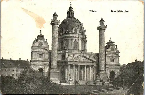 35852 - Wien - Karlskirche - gelaufen 1912