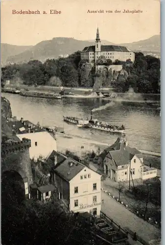 35878 - Tschechische Republik - Tetschen , Bodenbach a. Elbe , Aussicht von der Jahnplatte - nicht gelaufen 1918