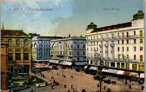 35881 - Wien - Wien I , Kärntnerstrasse , Hotel Bristol - gelaufen 1917