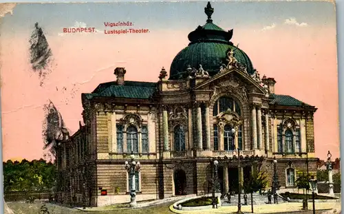 35903 - Ungarn - Budapest , Vigszinhaz , Lustspiel Theater - gelaufen 1915