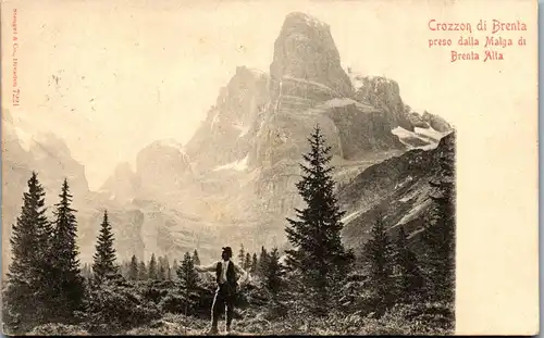 35924 - Italien - Crozzon di Brenta , preso dalla Malga di Brenta Alta - gelaufen 1922